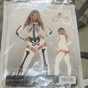 Forplay Skeleton Bodysuit Costume - Black and White